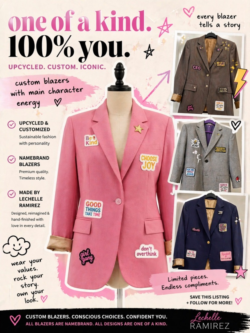 One-of-a-Kind Upcycled Custom Blazer